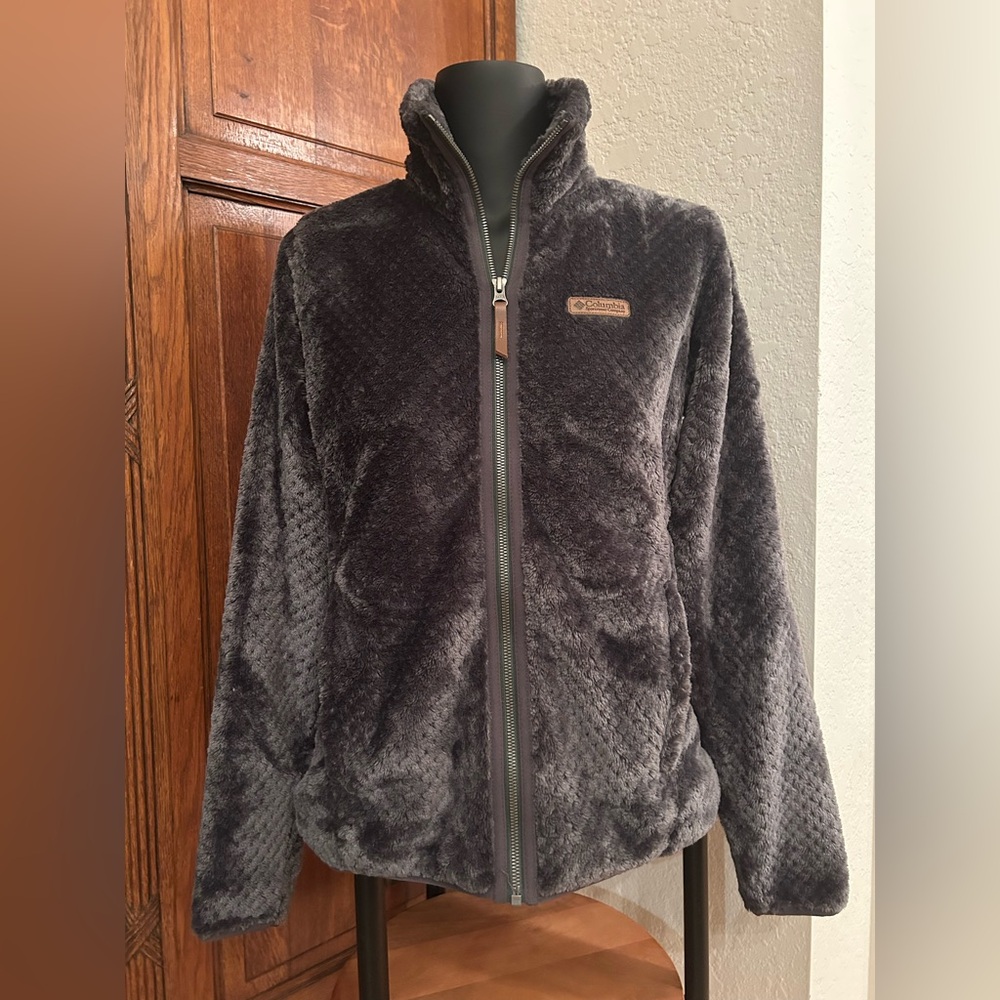 Women’s Columbia Charcoal Zip-front Fleece Jacket